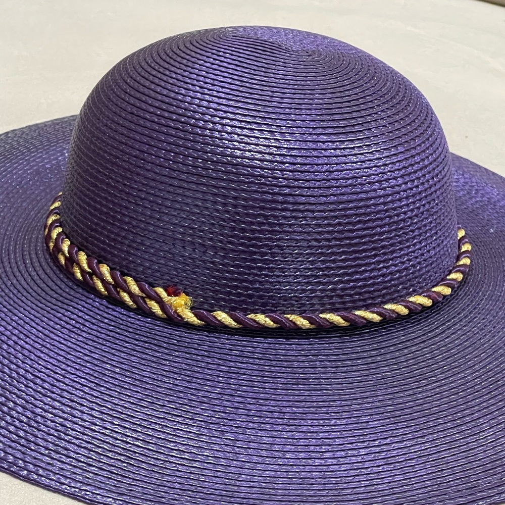Women’s Kettle Party With Rope Band Hat Wedding Party Derby One Size Purple - Picture 9 of 9